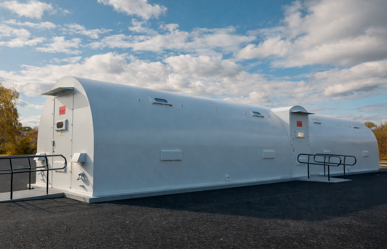 10’x48’x8’ Curved Storm Shelter