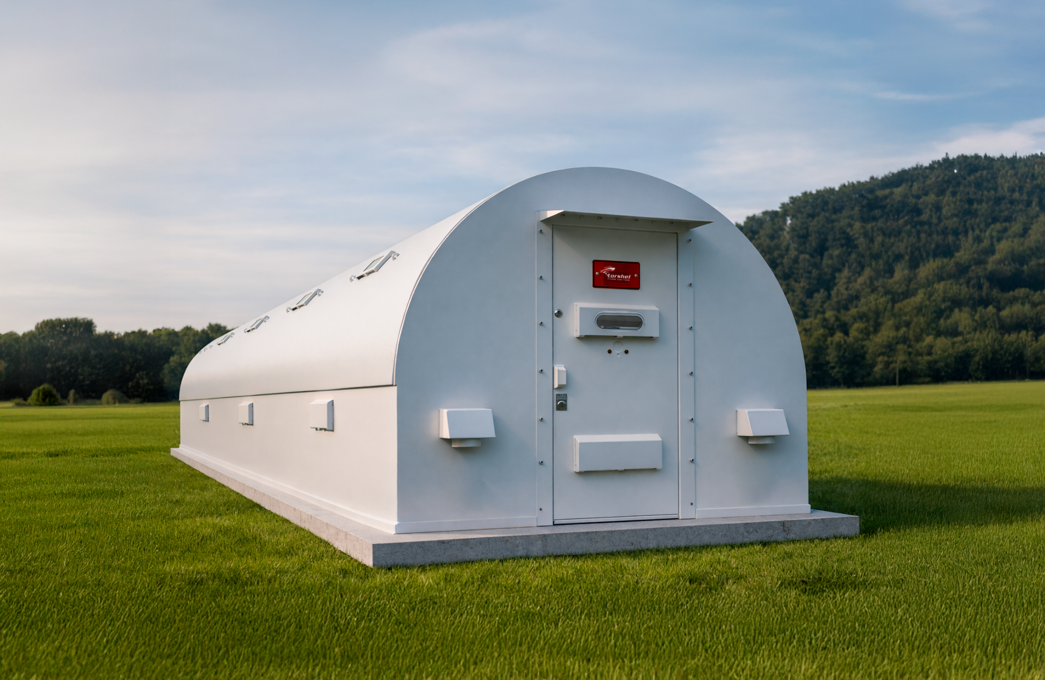 10’x48’x8’ Curved Storm Shelter