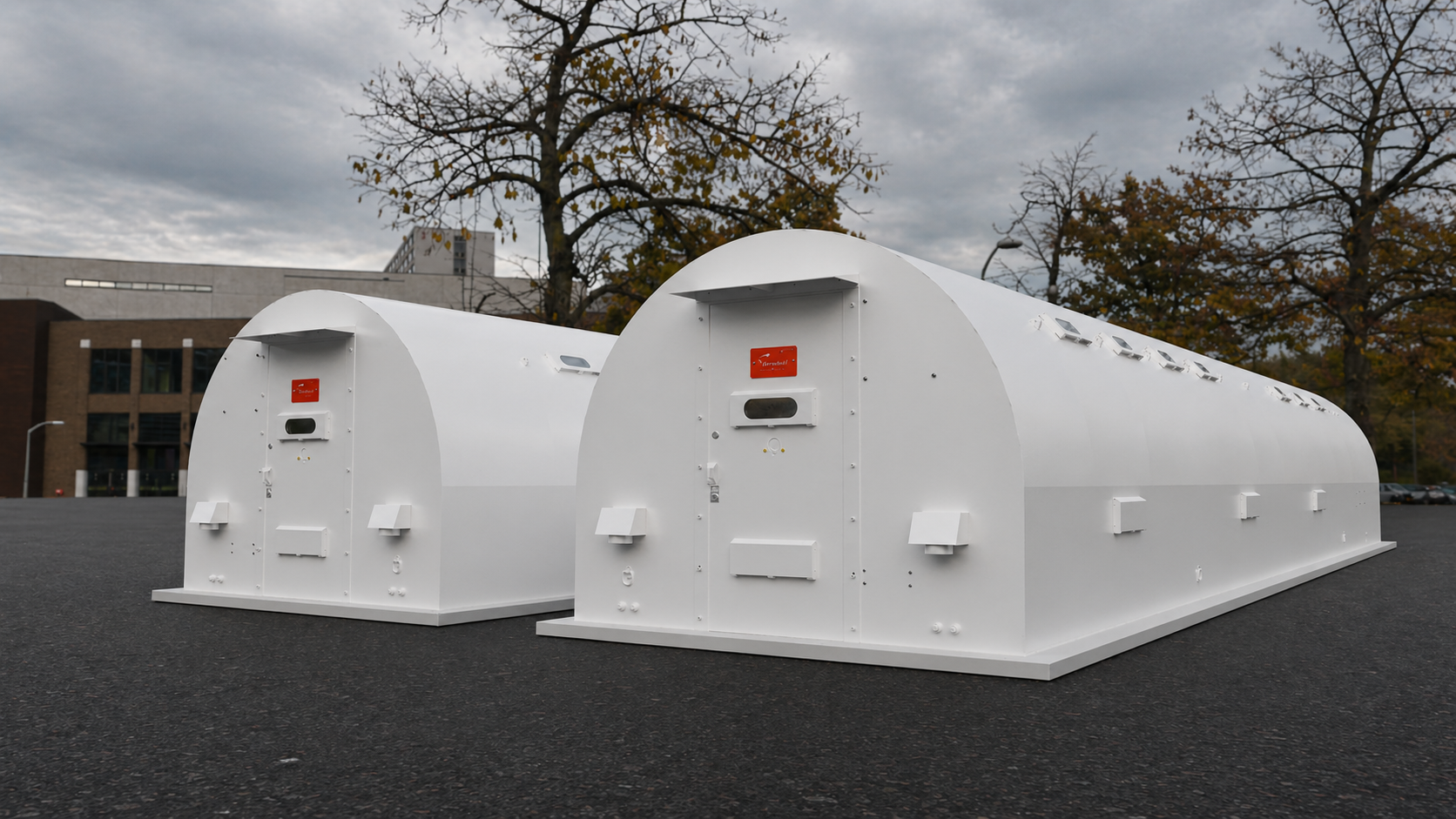 Double 10’x48’x8’ Curved Storm Shelter