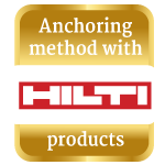 Storm shelters anchoring method with HILTI