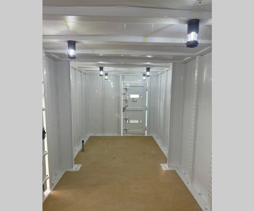 8’x20’x8’ Community Storm Shelter with Toilet for 32 People