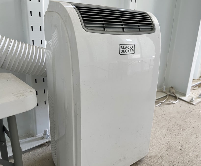 Portable AC in storm shelters