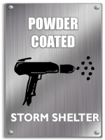 Storm shelters powder coated