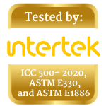 Storm shelter tested by Intertek