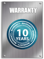 Storm shelters 10 years warranty